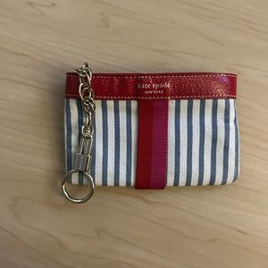 Kate Spade coin pouch/key chain🤍 ❤️💙❤️🤍